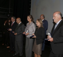 Doña Elena junto al ministro de Educación, Cultura y Deporte, José Ignacio Wert, el presidente del Consejo Superior de Deportes, Miguel Cardenal y los